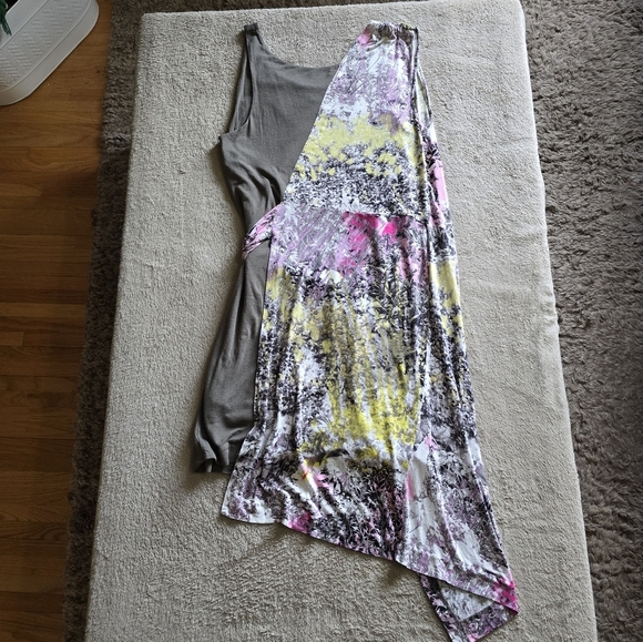 Anthropologie Leifsdottir Crushed Chroma Asymmetrical tank dress size medium - Picture 9 of 16